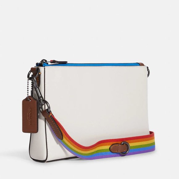 🌈 Coach Holden Crossbody With Rainbow Coin Case *Special Edition* ❤️ - Picture 4 of 14